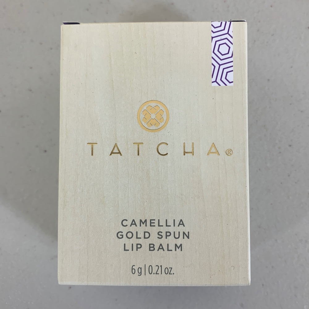 Tatcha Camellia Gold Spun Lip Balm Womens 6g Gold New 23k Gold Leaf Japanese Oil